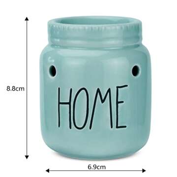 STAR MOON Mason Jar Wax Melt Warmer for Rae Dunn Inspired Decor Candle Warmer Wax Warmer Plug in with One More Bulb Home Decor Wall Decor Blue (Home)