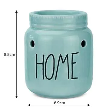 STAR MOON Mason Jar Wax Melt Warmer for Rae Dunn Inspired Decor Candle Warmer Wax Warmer Plug in with One More Bulb Home Decor Wall Decor Blue (Home)