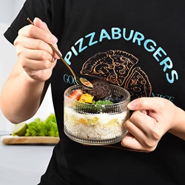 TIMIFTE Vintage Coffee Mugs Set of 4 with Lids and Spoons