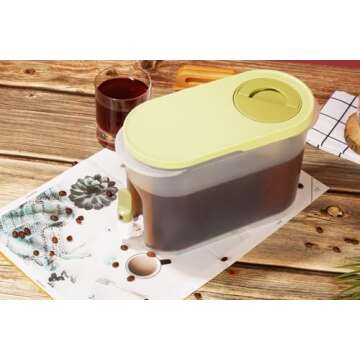 JILLMO Iced Coffee Pitcher, 3/4 Gallon Cold Brew Coffee Maker with Steel Fine Mesh Filter, Green