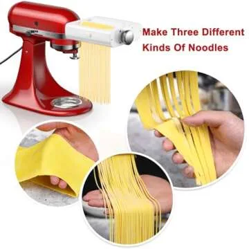 RETHONE Pasta Maker Attachment for KitchenAid Stand Mixers -3 in 1 Set Pasta Attachments includes Pa...