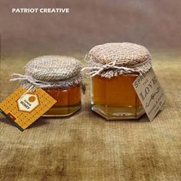 Hexagon Glass Jars with Gold Lids - 30pcs 6oz