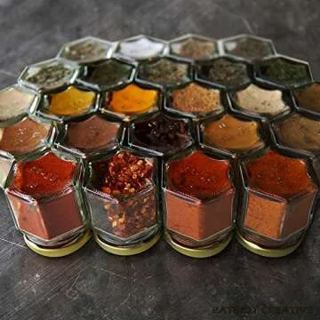 Hexagon Glass Jars with Gold Lids - 30pcs 6oz