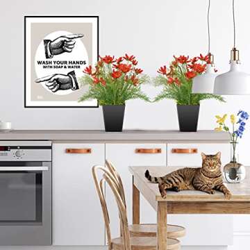 Luxsego Silk Artificial Flowers Coreopsis Faux Flowers, Potted Floral Decor for Garden, Wedding, Off...