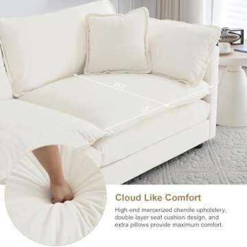 KIVENJAJA Oversized Sofa Chair with Ottoman for Comfort