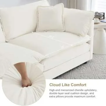 KIVENJAJA Oversized Sofa Chair with Ottoman for Comfort