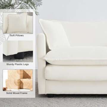 KIVENJAJA Oversized Sofa Chair with Ottoman for Comfort