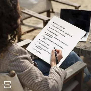 Scribbledo White Board Dry Erase Board 11" x14” Mini Double Sided Personal Whiteboard Board Dry Erase Lapboard Handheld Personal White Boards for Students Small Whiteboard Office Kitchen