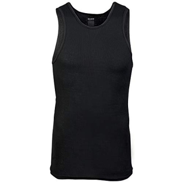 Gildan Men's A-Shirt Tanks 5 Pack in Grey/Black