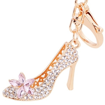 Glamorous Fashion Rhinestone High-Heeled Shoe Key Chain