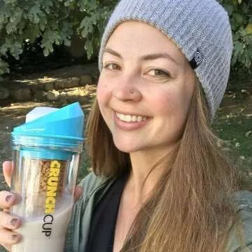 Portable Cereal Cup - No Spoon, XL Blue