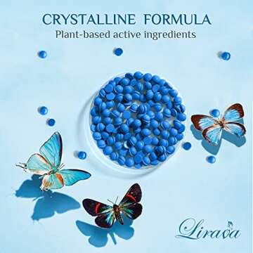 Wax Beads, Lirava 1lb Hard Wax Beads for Coarse Hair Removal, Blueberry Formula Wax Beans for Full B...