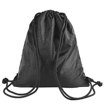 Drawstring Backpack Bag, Waterproof Draw String Back Sack with Zip Pocket, Gym Drawstring Bags Swim ...