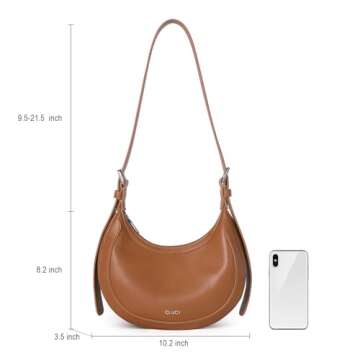CLUCI Shoulder Bags for Women,Vegan Leather Crossbody Purses Small Crescent Bag Hobo Handbag luna bag with Adjustable Strap