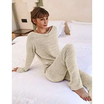 Ekouaer Cozy Pajamas for Women Stylish and Comfortable Lounge Set