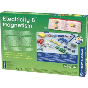 Thames & Kosmos Electricity & Magnetism Science Kit | 62 Safe Experiments Investigating Magnetic Fie...