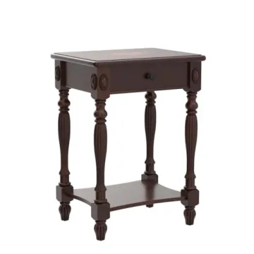 MODERION Solid Wood Side Table with Drawer Modern Elegance
