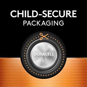Duracell CR2025 Battery, Safety Features, 4 Count Pack