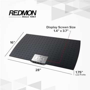 Redmon Precision Digital Pet Scale for Large Animals with Non-Skid Mat, 225lb Capacity
