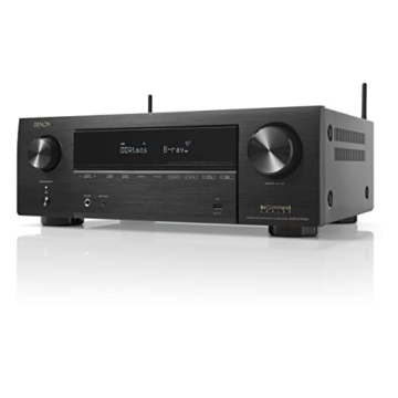 Denon AVR-X1700H 7.2 Channel AV Receiver - 80W/Channel, Advanced 8K HDMI w/eARC, Dolby Atmos, DTS:X,...