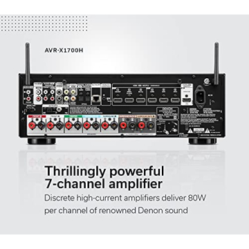 Denon AVR-X1700H AV Receiver with Dolby Atmos & 8K HDMI
