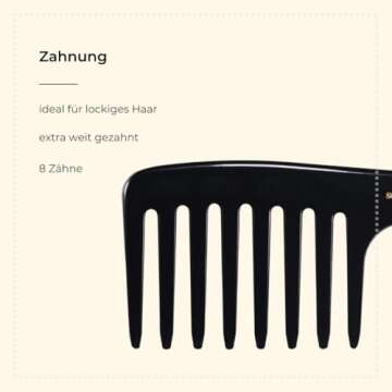 Hercules Sägemann Magic Star Comb, Anti-Static for Long Hair