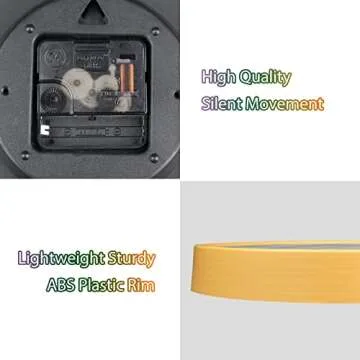 VREAONE Learning Clock for Kids 12 inch Educational Wall Clock Silent Movement and Colorful Numerals Kids Wall Clocks for Classroom,Playroom Nursery Bedrooms Kids Room,School