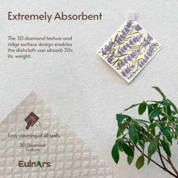 Eulnars Swedish Dishcloths - 8 Pack Eco-Friendly Paper Towels