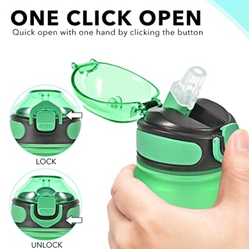 Enerbone 32 oz Water Bottle with Times and Straw