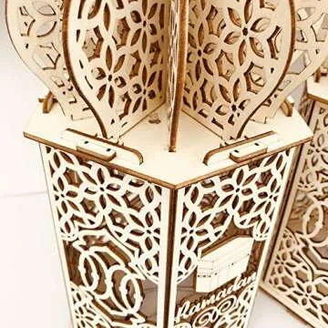 Leeofty Stereo Palace lamp LED Eid Mubarak Decorative String Lights Ramadan Kareem Decoration Accessories Muslim Islam Party Supplie Vintage Festival Lantern