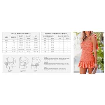 chouyatou Women's Summer Floral Spaghetti Strap Square Neck Ruffle Tie Mini Smocked Dress (X-Small, ...