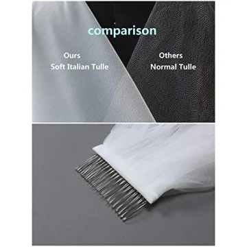 Elegant Lace Applique Edge Wedding Bridal Veil 41"