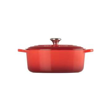 Le Creuset Enameled Cast Iron Signature Oval Dutch Oven, 5 qt. , Cerise