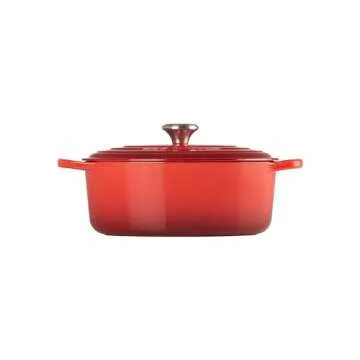Le Creuset Enameled Cast Iron Signature Oval Dutch Oven, 5 qt. , Cerise