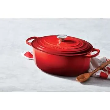 Le Creuset Enameled Cast Iron Signature Oval Dutch Oven, 5 qt. , Cerise
