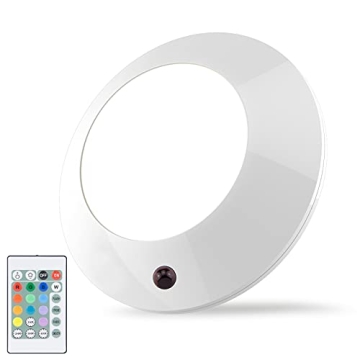 BIGLIGHT Wireless Ceiling Light - Color Changing LED with Remote for Bathroom, Bedroom, and Mood Lig...