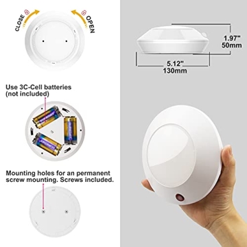 BIGLIGHT RGB Wireless Ceiling Light - Remote Controlled & Battery Operated