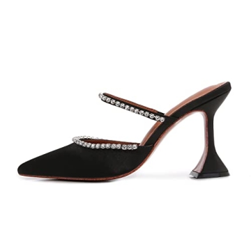 Stunning Vertundy Women's Rhinestone Mule Heels for Any Occasion