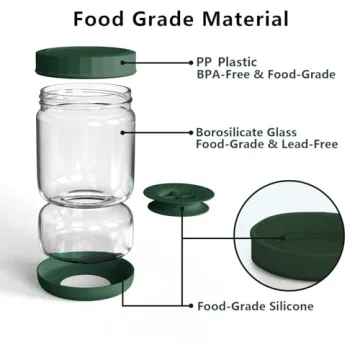 WhiteRhino Glass Pickle Jar - Durable & Airtight Solution