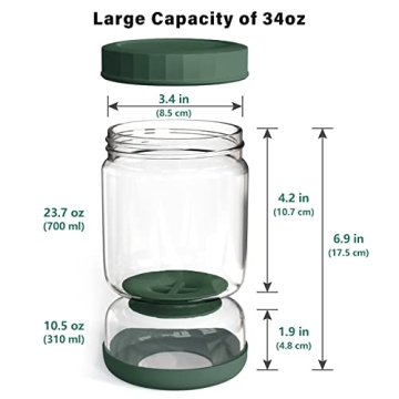 WhiteRhino Glass Pickle Jar - Durable & Airtight Solution