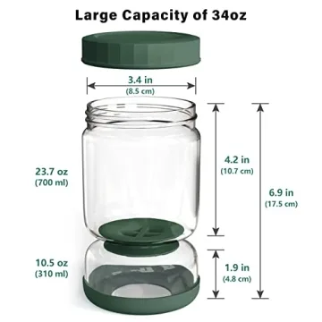 WhiteRhino Glass Pickle Jar - Durable & Airtight Solution