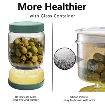WhiteRhino Glass Pickle Jar - Durable & Airtight Solution