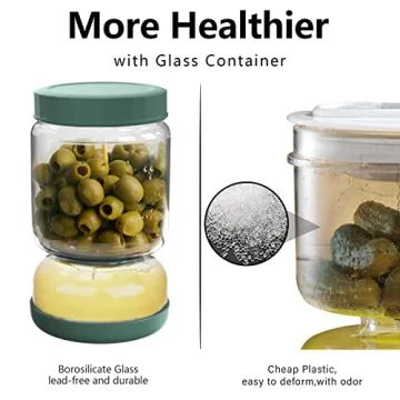 WhiteRhino Glass Pickle Jar - Durable & Airtight Solution