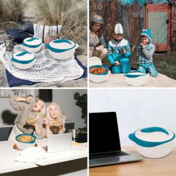 Pinnacle Serving Salad/Soup Dish Bowl Set - Thermal Insulated Bowls for Every Occasion