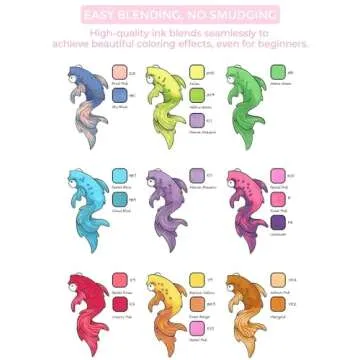 Ohuhu Alcohol Markers Brush Tip -Double Tipped Art Marker Set for Artist Adults Coloring Illustration -48 Colors -Brush & Fine -Honolulu B -Refillable