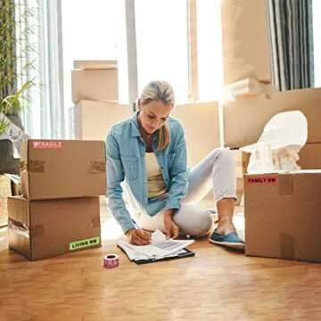 Printholic 960 Count Moving Labels for Easy Organization