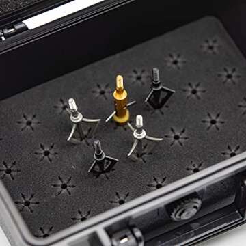 HUNTCOOL Archery Broadhead Case Hunting Accessory ABS Waterproof Ammo Storage Box Holds 28 Broadheads (Case Only)