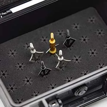 HUNTCOOL Archery Broadhead Case Hunting Accessory ABS Waterproof Ammo Storage Box Holds 28 Broadheads (Case Only)