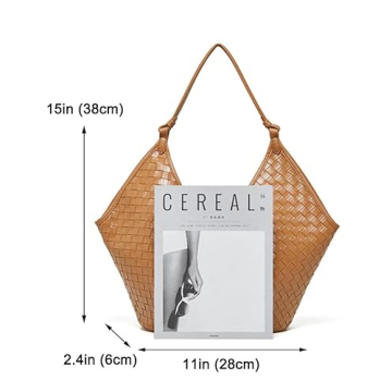 Rejolly Woven Leather Tote for Women - Trendy & Spacious