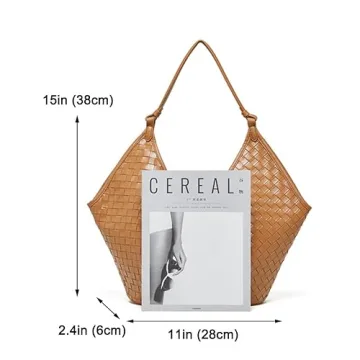 Rejolly Woven Leather Tote for Women - Trendy & Spacious
